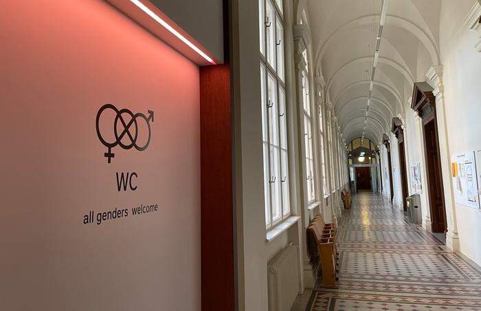 Fünf All-Gender-Toiletten bietet die Uni Graz, eine sechste kommt im Sommer