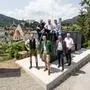 Vor der neuen Anlage in Murau: Markus Schlick, Ernst Autischer, Josef Rieberer und Thomas Kalcher (erste Reihe) sowie Erich Fritz, Harald Kraxner und Albert Brunner (zweite Reihe)