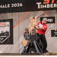 Simon Oberzaucher stellte beim Stihl Timbersports DACH-Finale einen neuen österreichischen Nachwuchsrekord auf