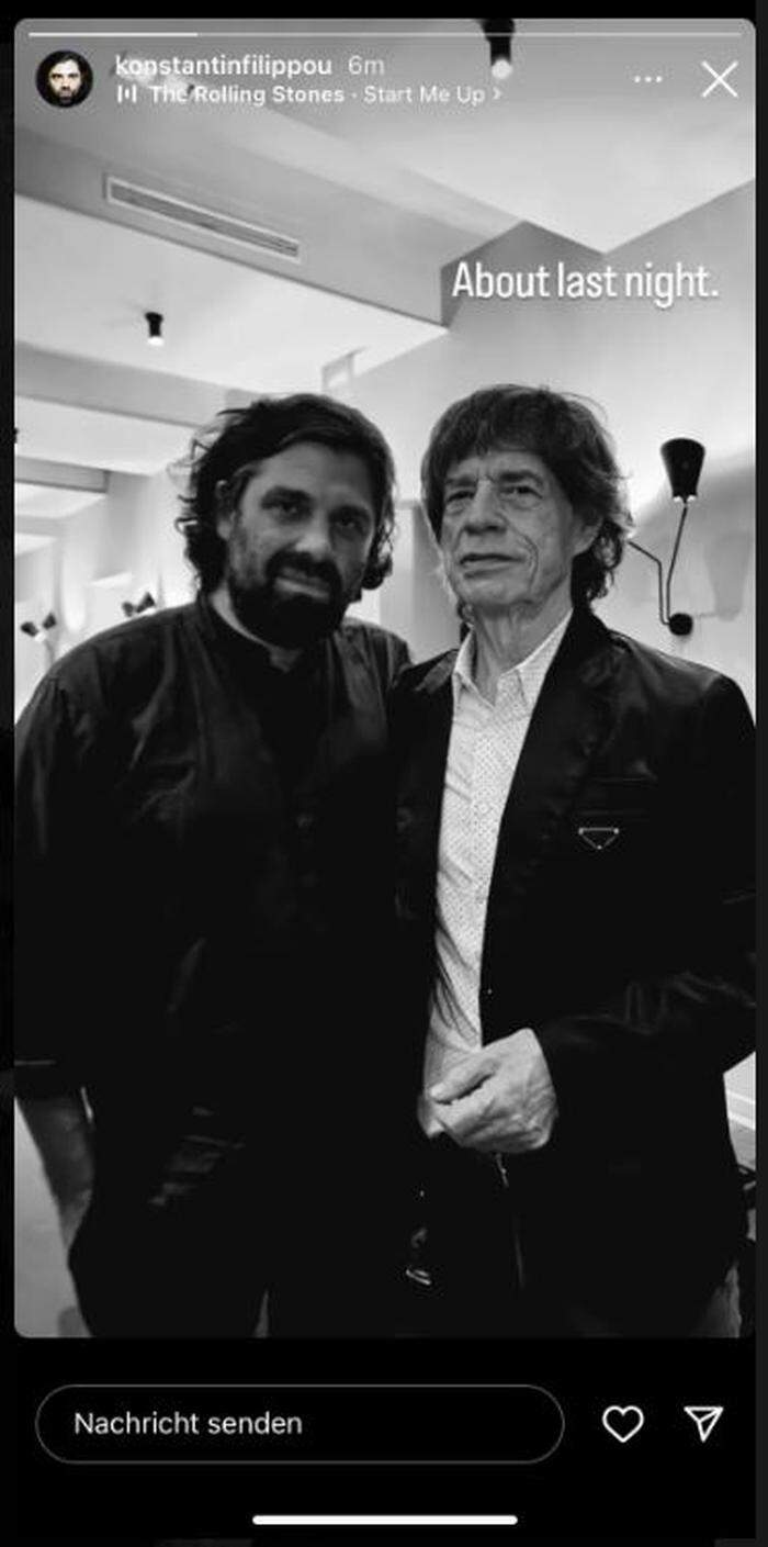 Konstantin Filippou mit Mick Jagger