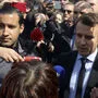Macron (r.) mit seinem Bodyguard Geard Collomb (l.)