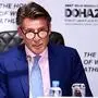 International Association of Athletics Federations president Sebastian Coe attends presser following a meeting of the body's council in Doha ahead of the World Championships on September 23, 2019. - The IAAF said it would maintain a ban on the Russian athletics federation pending analysis of data from the Russian anti-doping laboratory covering the 2011-2015 period when state-sponsored doping was prevalent. (Photo by STRINGER / AFP)