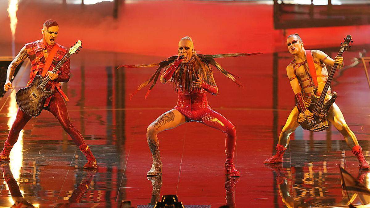 Die Hamburger Band &quot;Lord of the Lost&quot; in der Liverpool-Arena beim ESC