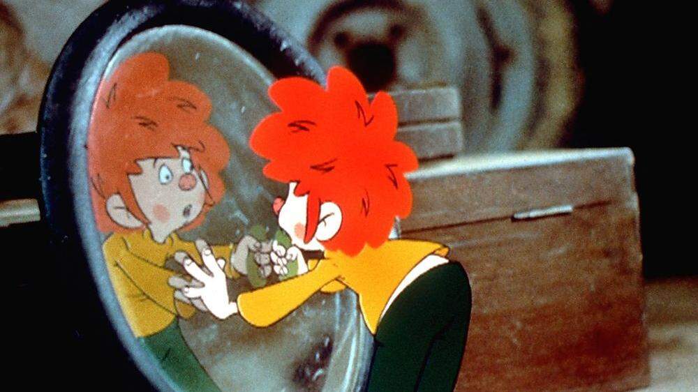 Das undatierte Archivbild zeigt die Zeichentrickfigur Pumuckl in der Szene eines Fernsehfilms 