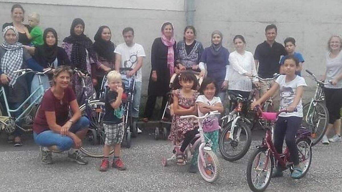 Der Verein veranstaltete unter anderem ein Fahrradtraining 