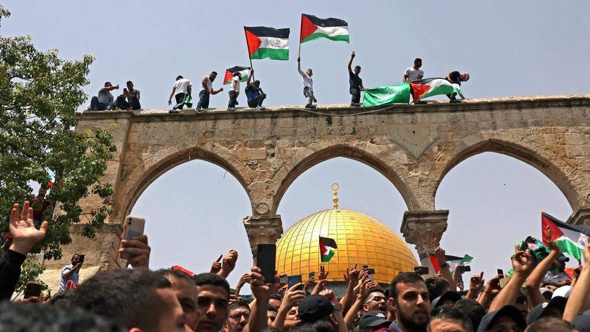 Freude in bei Palästinensern in Jerusalem 