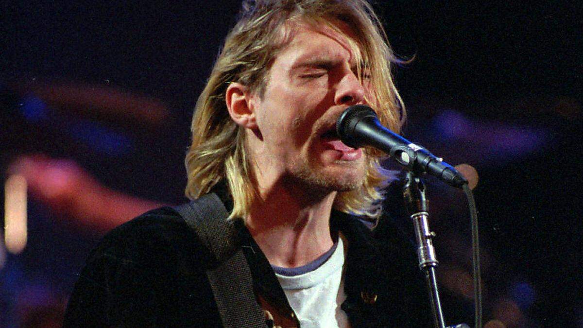 Kurt Cobain bei einem Aufritt im Jahr 1992
