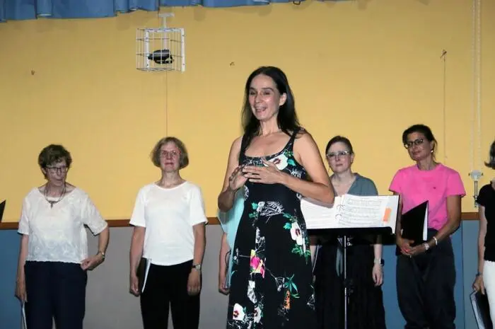 Unter der Leitung von Kerstin Gennet wurde viel gesungen, wurden neue Lieder einstudiert.