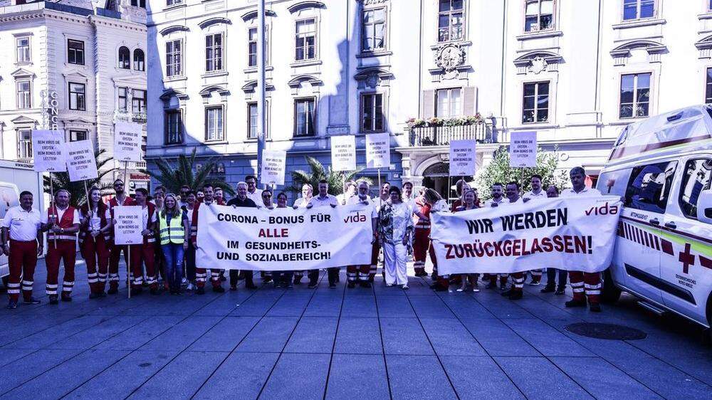 Die Kundgebung in Graz
