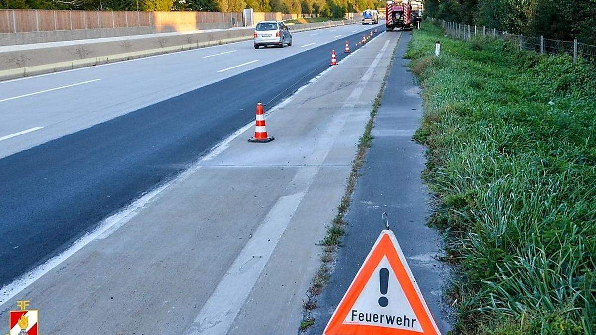 Die FF Mooskirchen sicherte die Einsatzstelle ab