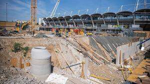 Das Stadion in Graz - der Vorplatz der Merkur Arena wurde umgebaut