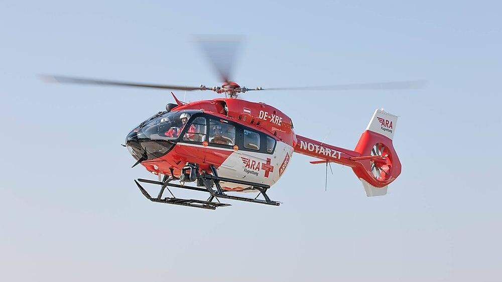 Der schwer verletzte Landwirt wurde vom Rettungshubschrauber RK1 ins UKH Klagenfurt geflogen