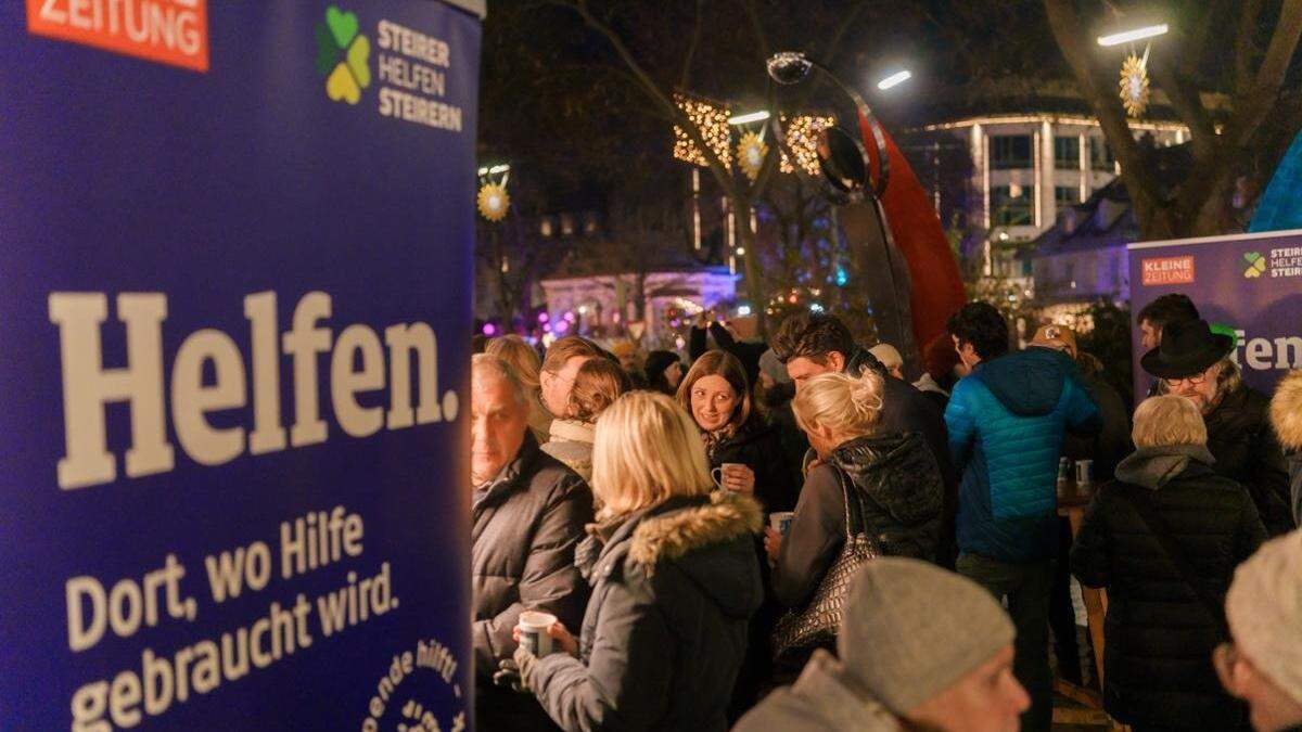 Glühwein, der doppelt wärmt. | Gutes tun kann vorzüglich schmecken: Beim Glühweinstand zugunsten von Steirer helfen Steirern am 11. Dezember.