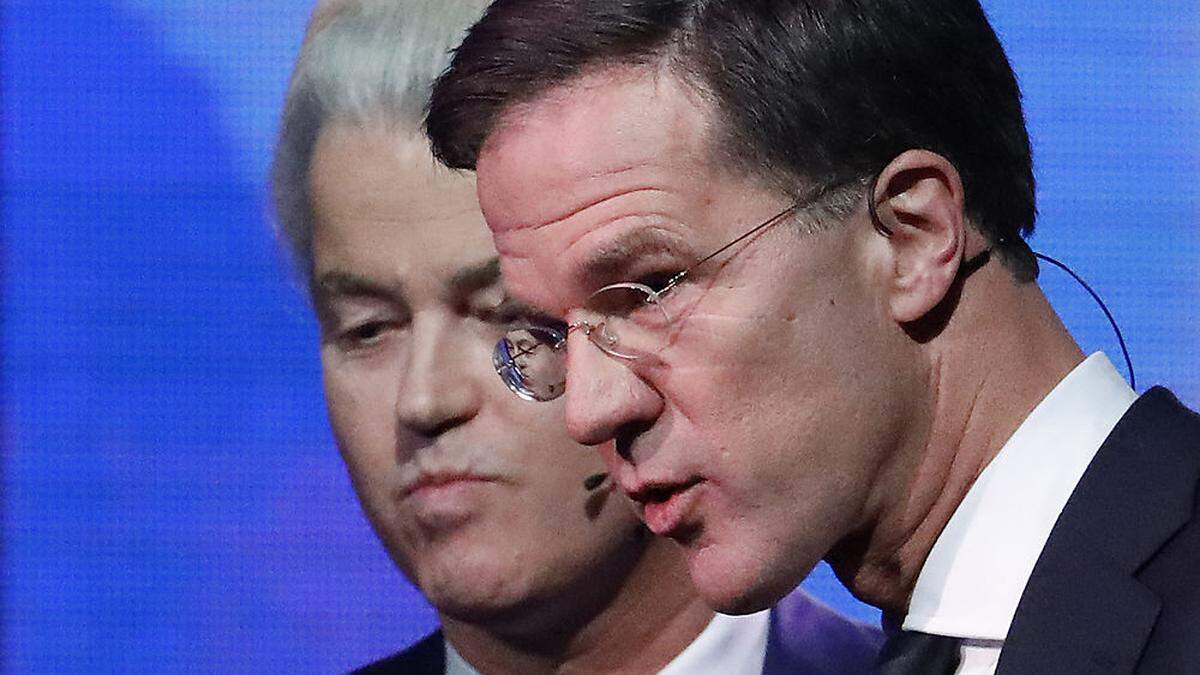 Mark Rutte und Geet Wilders