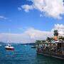 Im Gegensatz zu den 10 Franken Aufpreis für einen Seeblickplatz in einem Restaurant am Züricher See, kostet der Blick auf den Wörthersee in Kärnten nichts extra