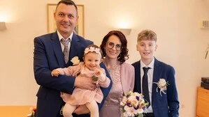 Bei der standesamtlichen Hochzeit im Stift Eberndorf 
