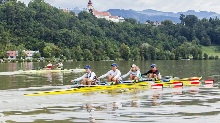 Rund 50 Sportler und Trainer der Österreichischen Ruder-Nationalmannschaft nahmen am Trainingslager im VST-Rudersportzentrum am Völkermarkter Stausee teil. 