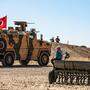 Türkische Soldaten in der Schutzzone zu Syrien