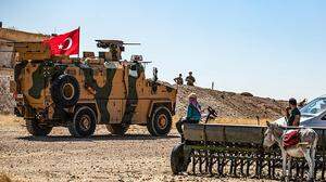 Türkische Soldaten in der Schutzzone zu Syrien
