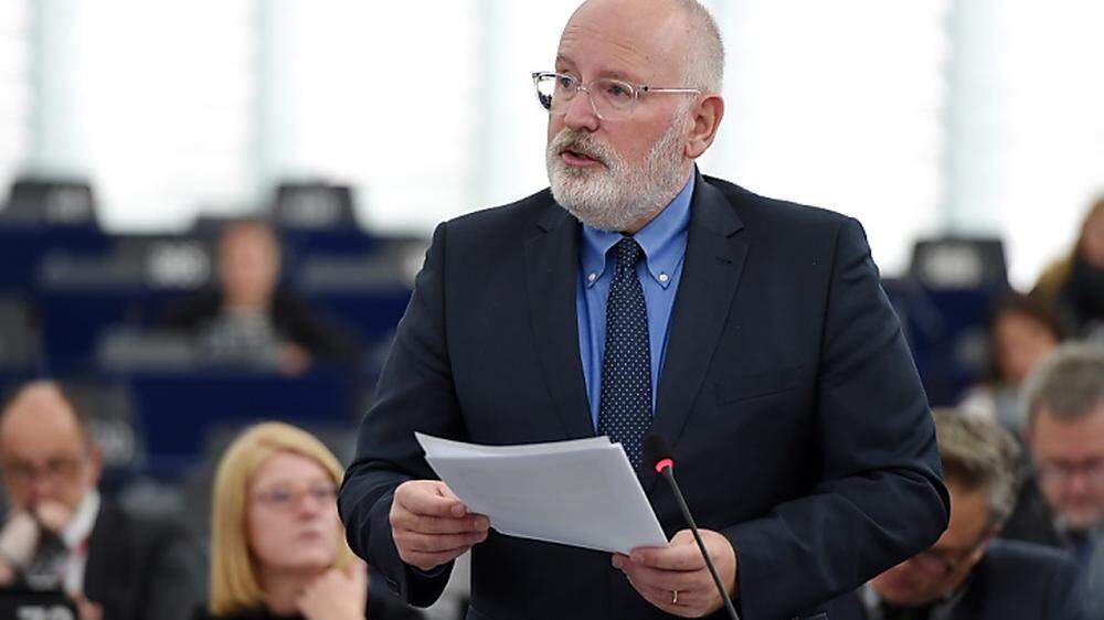 EU-Kommissar Frans Timmermans: Er stahl fraktionsintern auch Christian Kern die Show