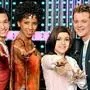 Die "Starmania"-Finalisten der dritten Staffel (2007) mit Arabella Kiesbauer: Tom, Nadine, Gernot