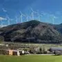 Die Sicht auf den potentiellen Windpark von Kammern aus (Montage)