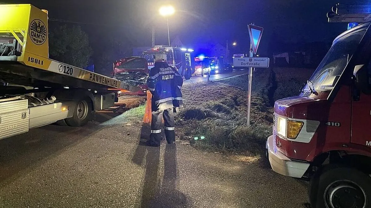 PKW auf Traktor aufgefahren.