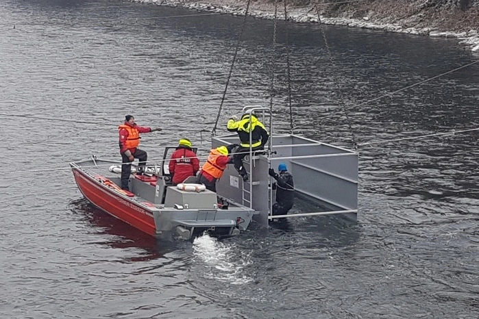 Zur Sicherheit ist auch die Höhenrettung der Grazer Berufsfeuerwehr im Einsatz.