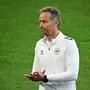 Denmark's head coach Kasper Hjulmand attends anMD-1 training session at the Munich Football Arena in Munich on June 24, 2024, on the eve of their UEFA Euro 2024 Group C football match against Serbia. (Photo by Tobias SCHWARZ / AFP)