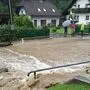 Der Orthoferbach überschwemmt in der Klause die B72