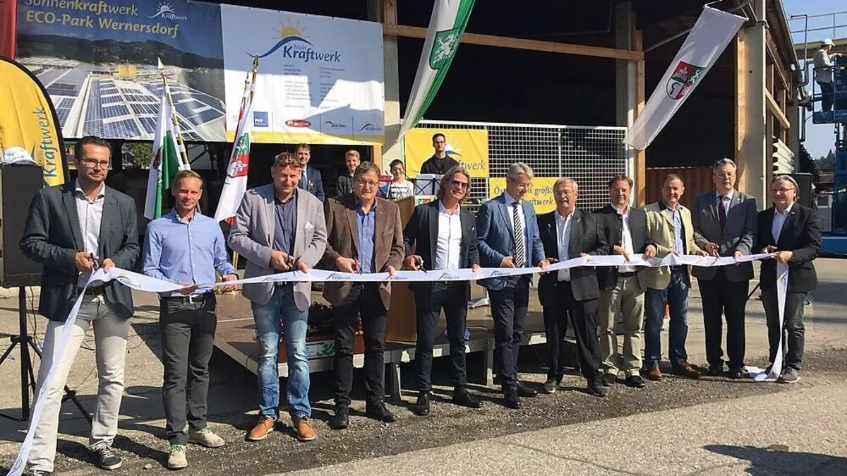 Am Freitag wurde das Solarkraftwerk in Wernersdorf offiziell eröffnet