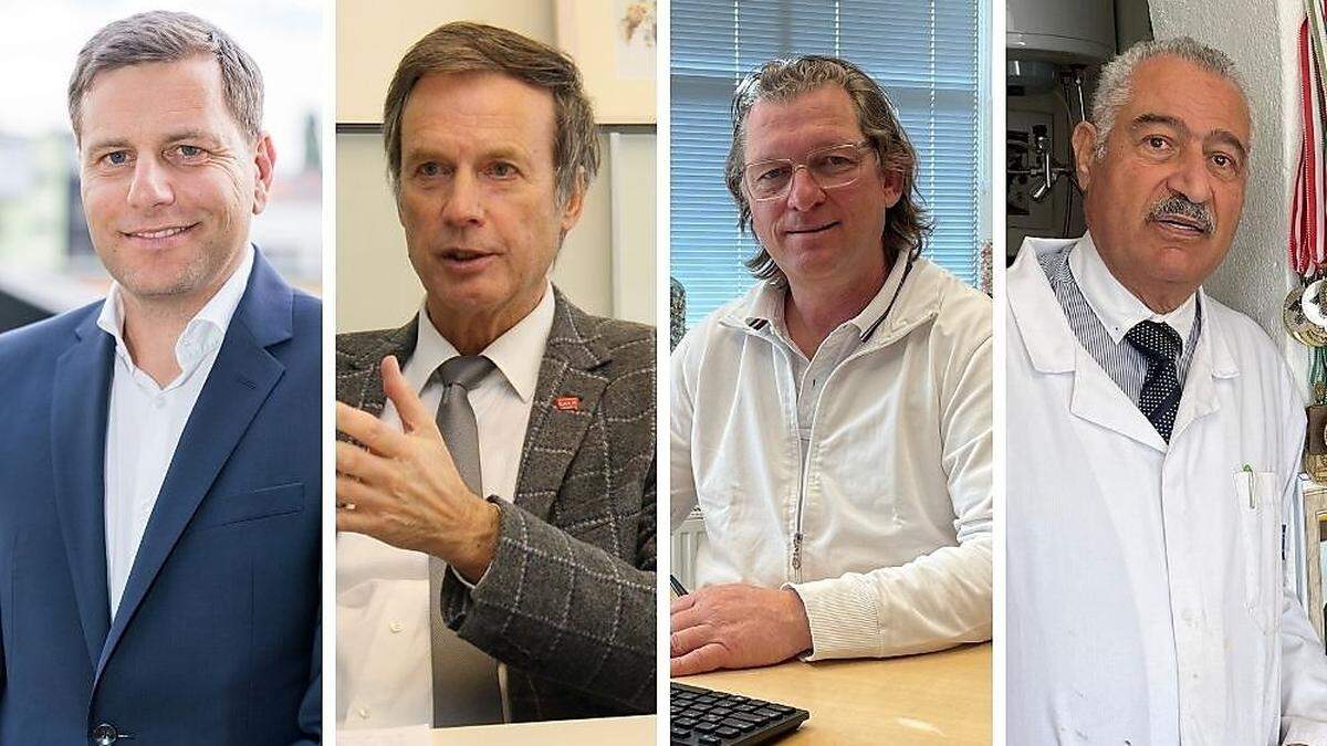 Bernd Kohlbacher, Fritz Kratzer, Georg Müller und Sherif Dergham