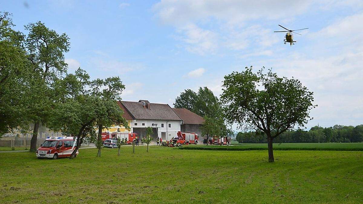 Rettungseinsatz amUnglücksort