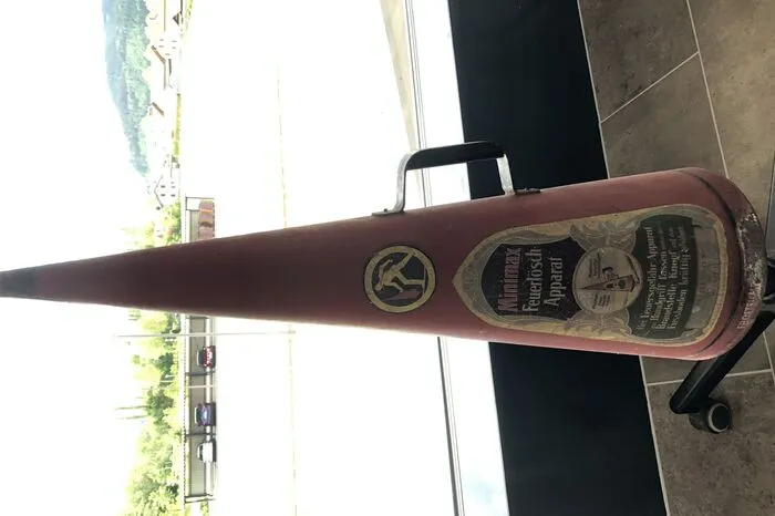 Einer der ersten Feuerlöscher