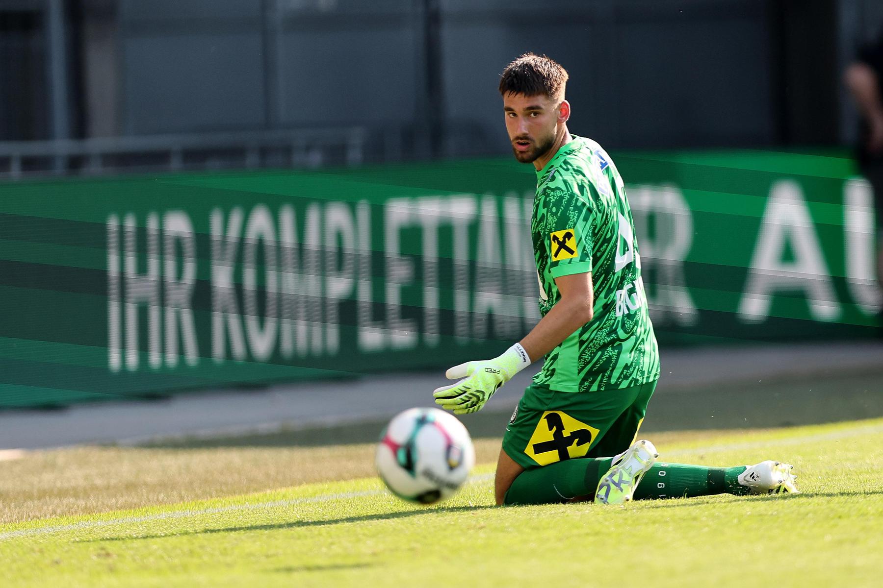 Entscheidung fixiert: Matteo Bignetti steht gegen den LASK im Tor des SK Sturm
