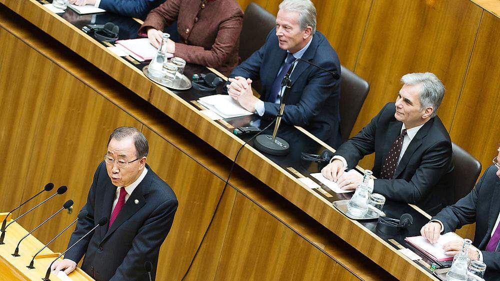Ban Ki-moon im Parlament 