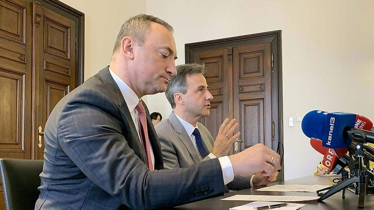 Schwierige Zeiten in der Grazer Koalition: Vizebürgermeister Mario Eustacchio und Bürgermeister Siegfried Nagl