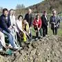 Spatenstich für das Feendorf im Motorikpark Gamlitz. Bis September soll es fertiggestellt sein