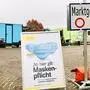 Am Marktgelände herrscht Maskenpflicht für Besucher und Standler