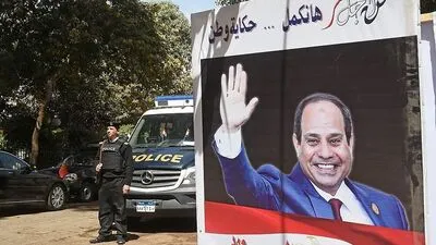 Wahlsieger Al-Sisi auf einem Plakat 