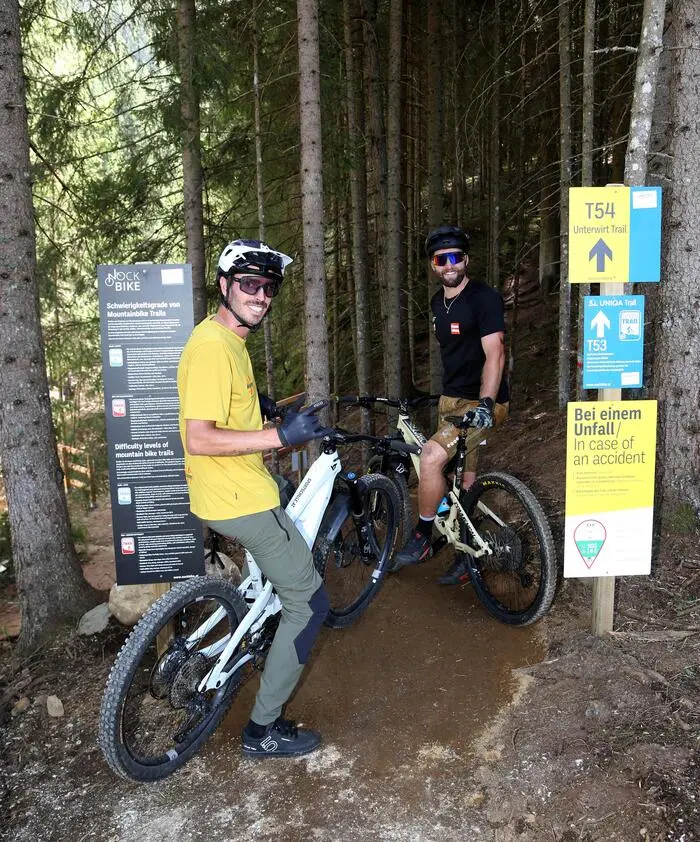 Adrian Krainer und Marco Schwarz testeten bereits die neuen Trails