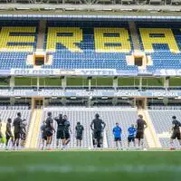 Sturm lernte das Stadion beim Abschlusstraining kennen