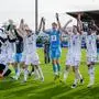 WOLFSBERG,AUSTRIA,20.APR.25 - SOCCER - ADMIRAL Bundesliga, championship group, Wolfsberger AC vs SK Rapid Wien. Image shows the rejoicing of Wolfsberger AC.  
Photo: GEPA pictures/ Matthias Trinkl