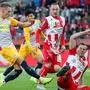 GRAZ,AUSTRIA,03.APR.19 - SOCCER - UNIQA OEFB Cup, semifinal, GAK 1902 vs Red Bull Salzburg. Image shows Hannes Wolf (RBS) and Lukas Graf (GAK).
Photo: GEPA pictures/ Christian Walgram