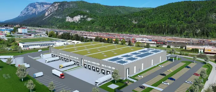 Auf rund 36.000 Quadratmetern entsteht in Fürnitz das neue Kärntner Logistikzentrum der Brau Union. Es ersetzt die Standorte in Villach und Klagenfurt