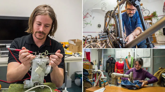 Reparieren und gebraucht Kaufen, statt ständig Neues kaufen und wegwerfen, ist das Motto