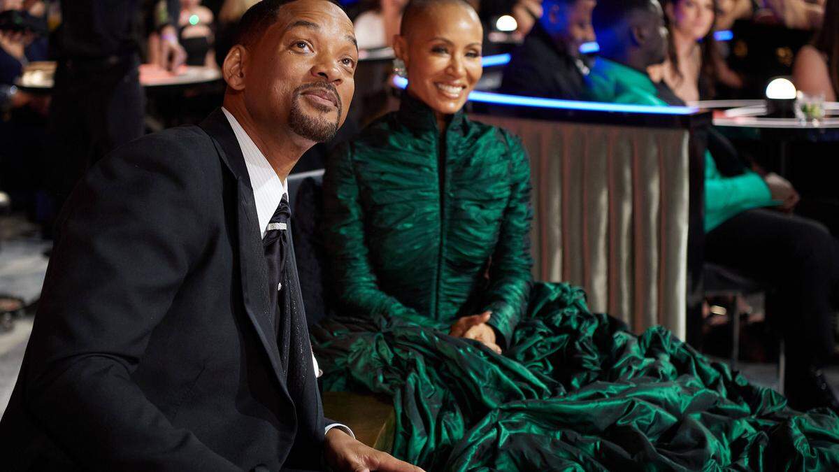 Will Smith mit Gattin bei der skandalträchtigen Oscar-Gala 2022