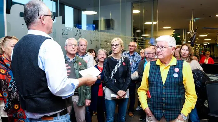 Bei zahlreichen Führungen durch den Newsroom konnten die Leserinnen und Leser hautnah erleben, wie die Zeitung zustande kommt