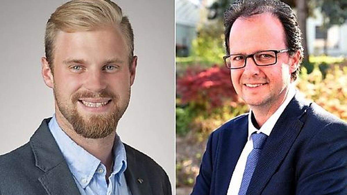 Der St. Veiter ÖVP-Chef Philipp Subosits (links) und Stadtrat Walter Brunner