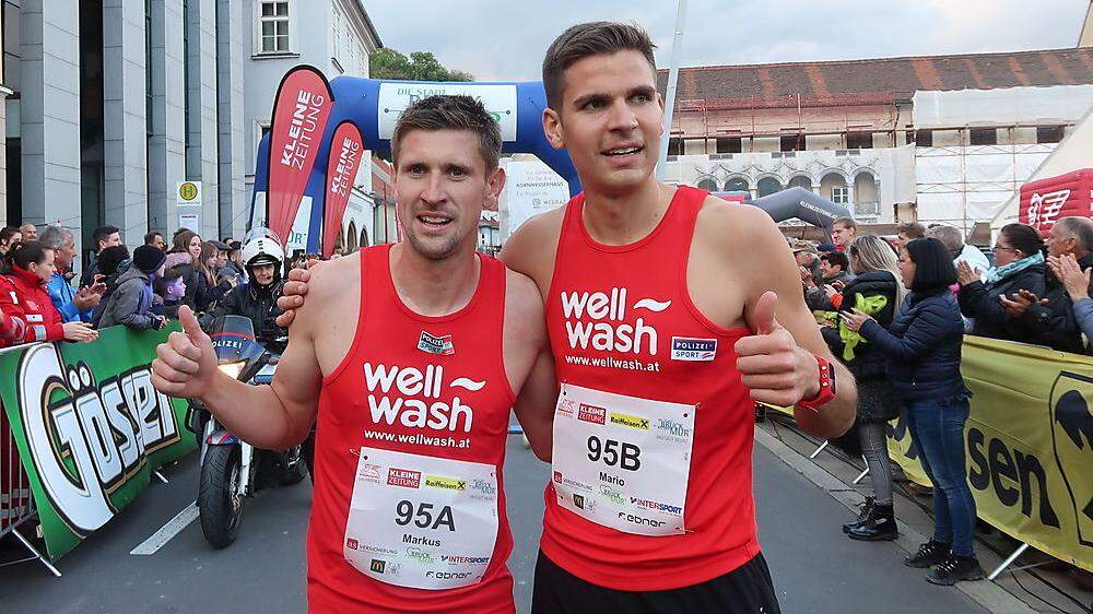 Die zwei schnellsten Läufer: Markus Hartinger (links) und Mario Bauernfeind